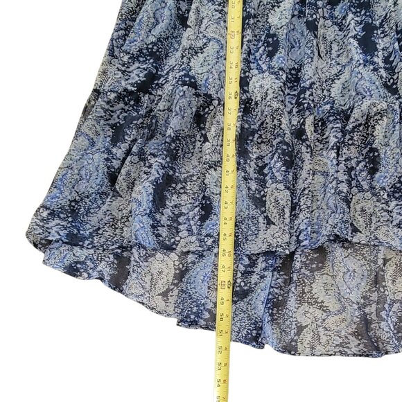 Joie Parisian Paisley Lined Maxi Tiered Boho Chiffon Dress Blue NEW Size 2X - Picture 6 of 14